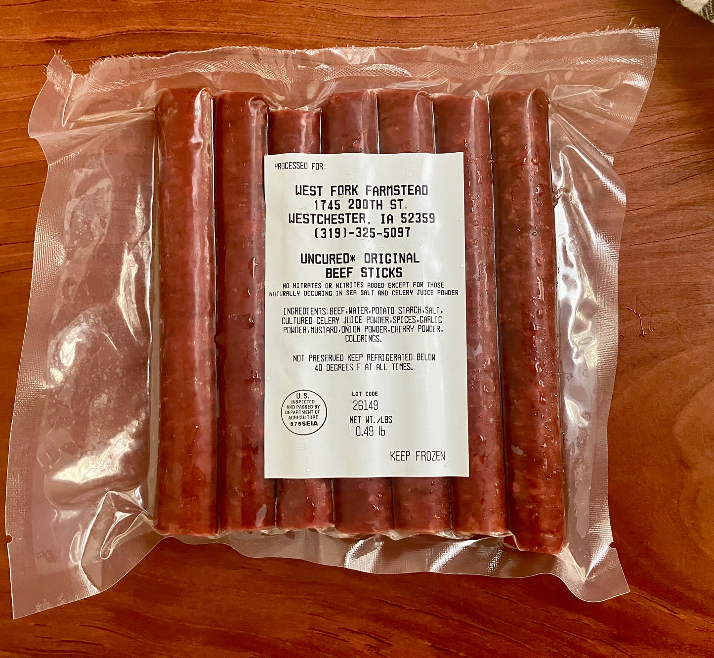Beef sticks (uncured)