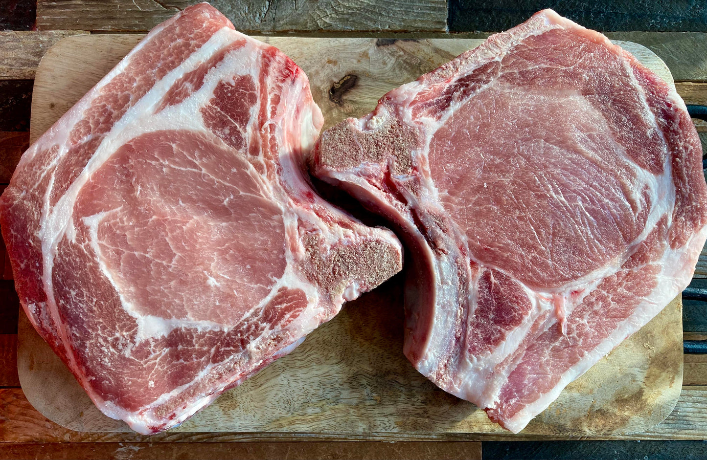Pork chops - thick-cut Iowa Chops - 1 1/4" cut, bone-in